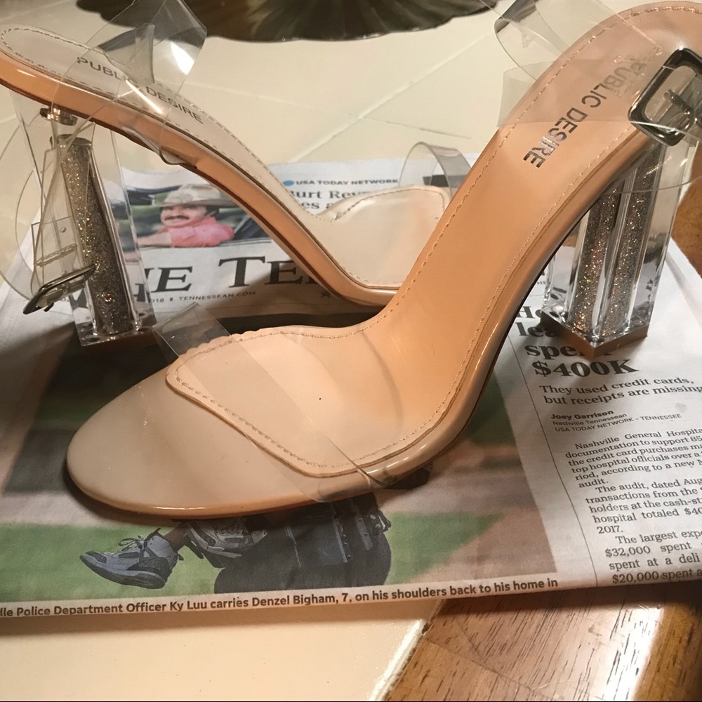 Glitter Perspex Heels